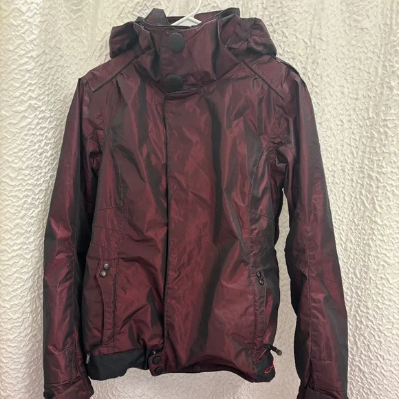 Oakley | Jackets & Coats | Oakley Burgundy Metallic Iridescent